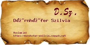 Dörnhöfer Szilvia névjegykártya